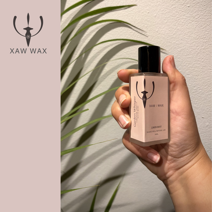 Garden Whisper 30 ml Linen Mist with greenery