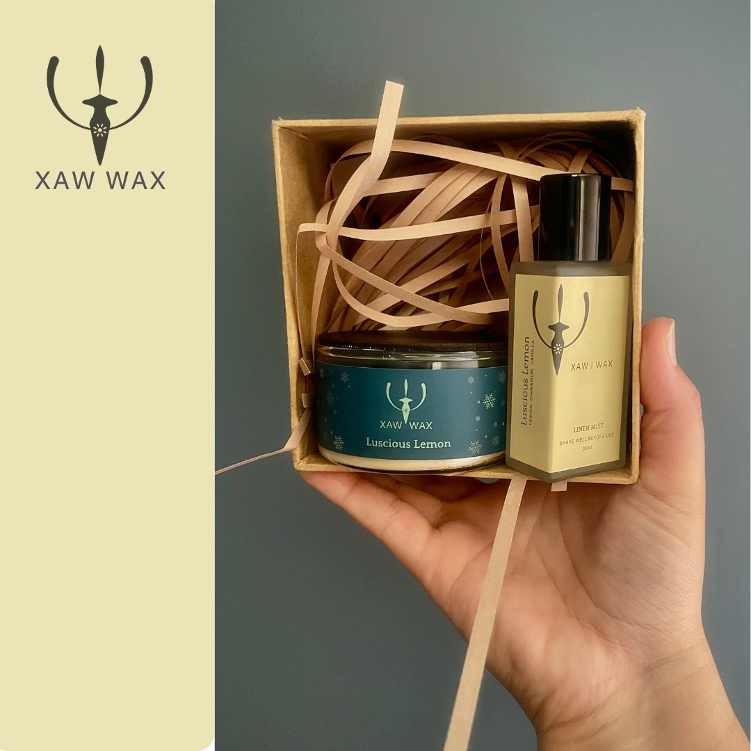 The Pairing: Luscious Lemon 100 g candle and matching 30 ml Linen Mist