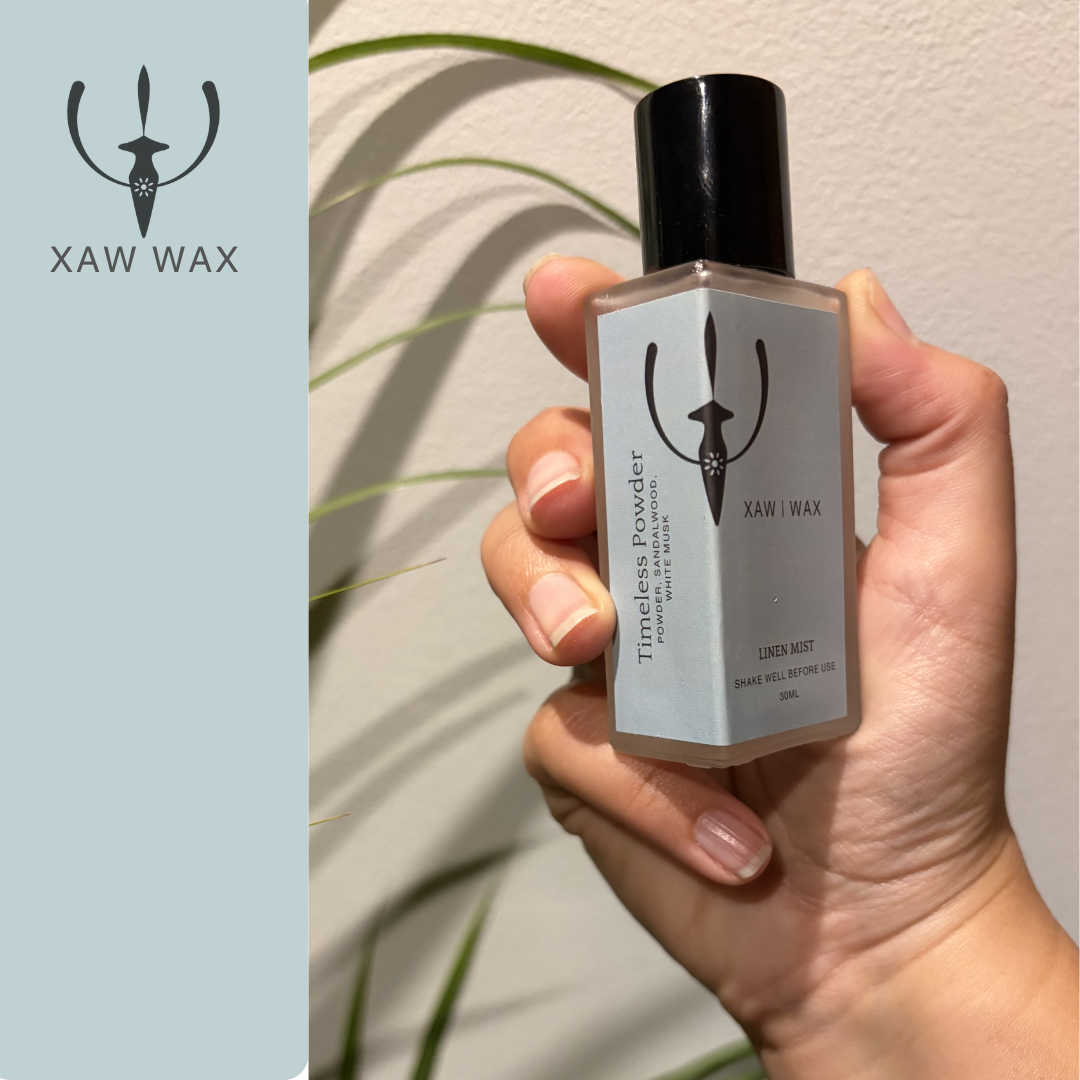 Timeless Powder 30 ml Linen Mist with greenery